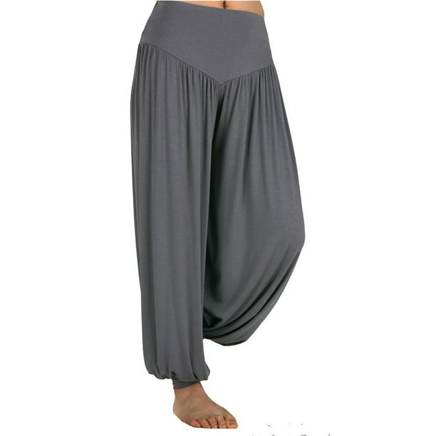SAYFUT Women's Super Soft Modal Spandex Casual Loose Baggy Harem Yoga ...