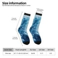 thumbnail image 2 of Gukieu Abstract Ocean Waves Print Contrast Color Mid-calf Socks, Sweat-wicking Athletic Socks, Unisex Clothing Accessories, 2 of 6