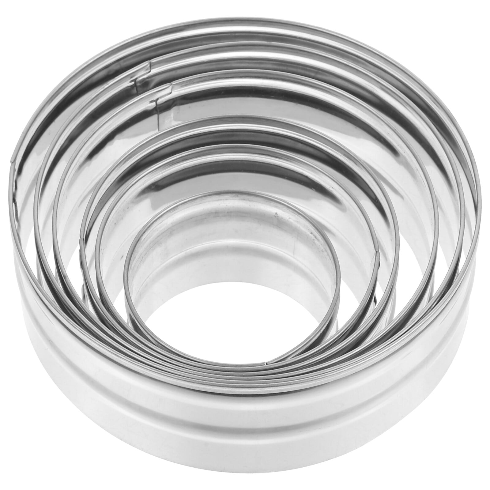 6Pcs Round Cake Ring Stainless Steel Cake Ring Mousse Mold Kitchen