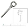thumbnail image 5 of Stainless Steel Eye Bolt 1" x 6" Marine Grade Non Threaded Shoulder Eyebolt 10Pc, 5 of 5
