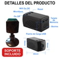 thumbnail image 3 of Cámara Espia Wifi Full HD 1080P Zinker con Visión Nocturna Micrófono Oculta Batería de Respaldo 12 Horas Audio Bidireccional, 3 of 7