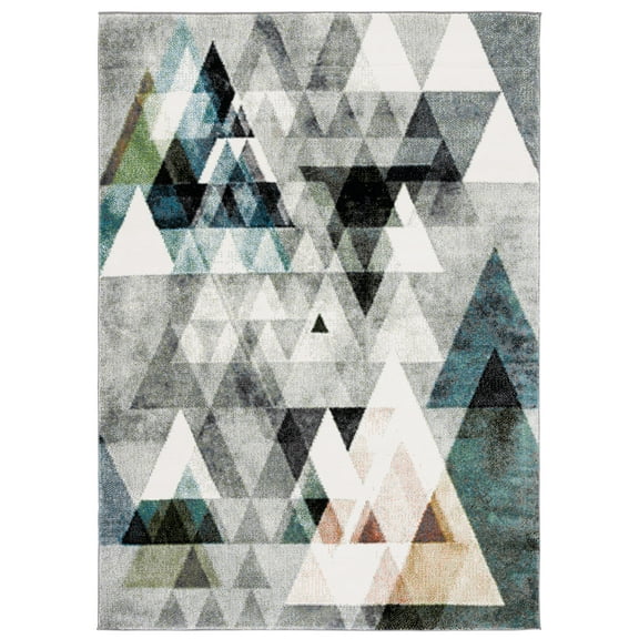 SAFAVIEH Porcello Iola Geometric Area Rug, Grey/Blue, 2'7" x 5'