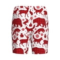 thumbnail image 4 of Picia red plaid Moose Bunny bear Pajama Shorts for Men, Men's Pajama Bottoms, Sleepwear,Short Pajama Pants-4X-Large, 4 of 9