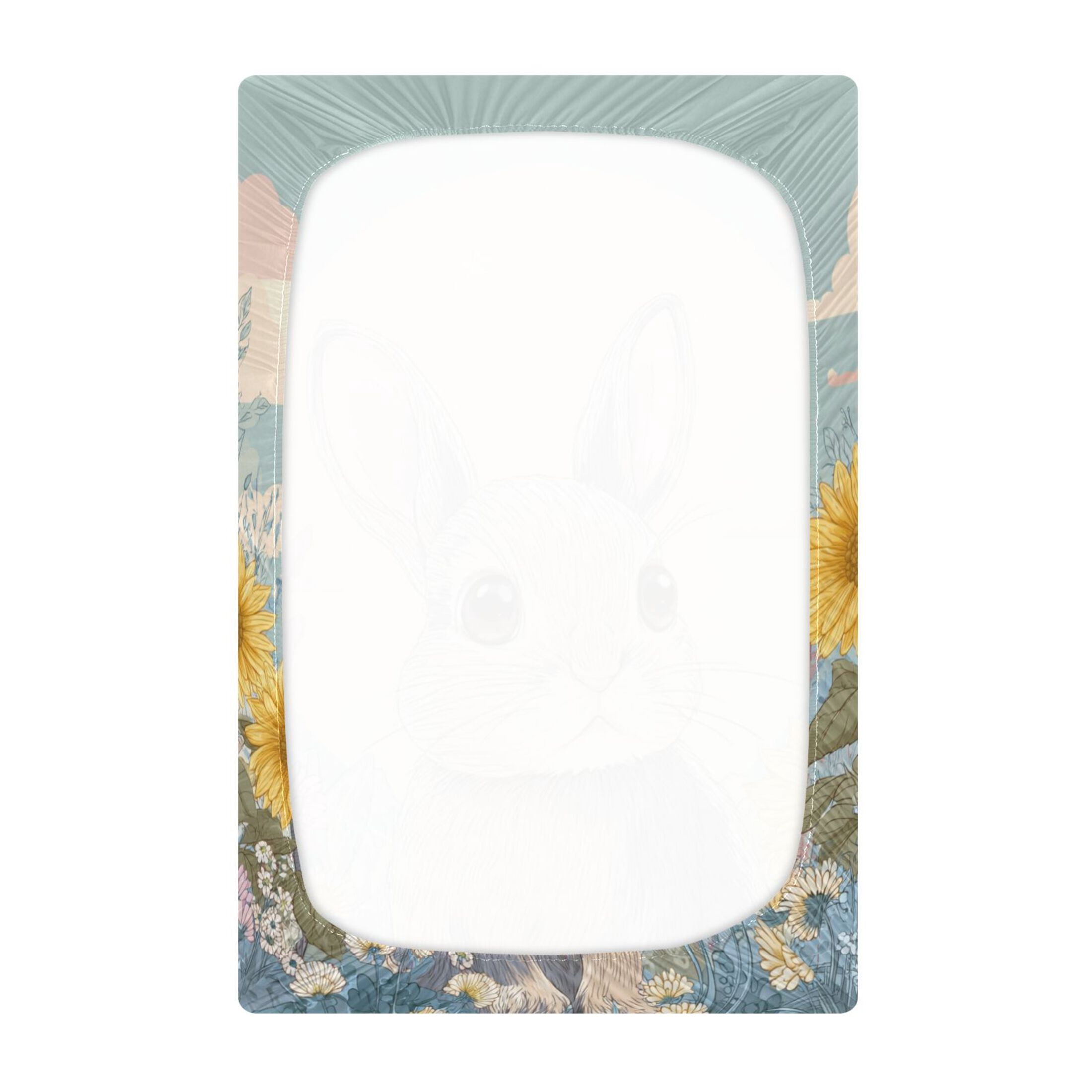 Baby Essentials 52”x 28”- Standard Cotton-like Modal Elastic- Cute Cartoon Rabbit Design Crib Sheets for Newborns and Toddlers