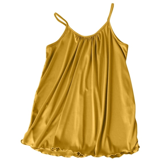 Annhoo Camisole Tops for Women Loose Lightweight Pleated Plain Crewneck Sleeveless Pajama Shirts Sleepwear Clothes