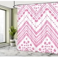 thumbnail image 4 of Ambesonne Chevron Shower Curtain, Aztec Pattern Motif Print, 69"Wx70"L, Pale Pink, 4 of 4