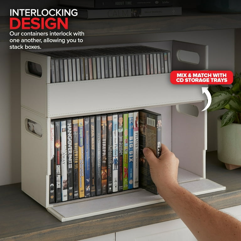 Stock Your Home DVD Storage Box, Movie Shelf Organizer for Blu-Ray