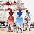 thumbnail image 3 of Bearachild Cubierta de botella de vino de Navidad Invierno Santa Claus Muñeco de nieve Elk Bolsa universal a prueba de polvo Ropa Decoración de Navidad Kits de decoración para fiestas Alce Bearachild HA068083-03, 3 of 6