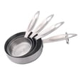 thumbnail image 4 of Tazas Medidoras de Acero Inoxidable Soledad 4 Uds 1/4 1/3 1/2 1 Taza, 4 of 10