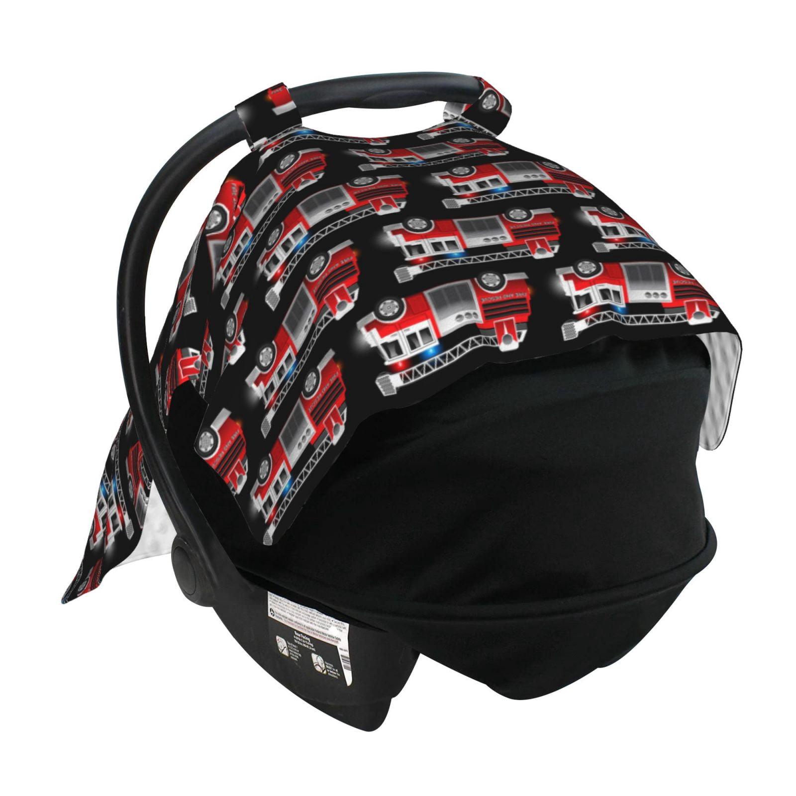 Car Seat Cover Baby - Fire and Rescue Truck Breathable Infant Car Seat Cover for Baby Carseat, Lightweight Comfort Baby Essentials Must Haves Newborn Stuff for Girl Boy