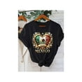 thumbnail image 1 of Women's Mexico Graphic Printed Casual T-Shirt Short Sleeve Round Neck Top, 1 of 7