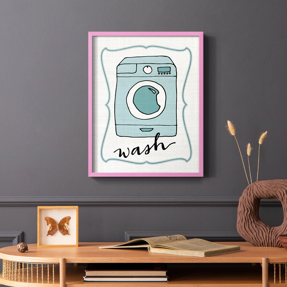 Wash Framed Print in Pink Solid Wood 11 x 14 Framed Print