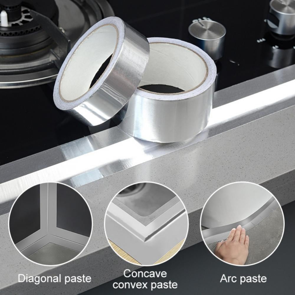 Foil Tape with Rubber Adhesive 1.2inch x 32.8FT Heat Proof/High Temp/Insulated Multi-Purpose Heavy Duty Aluminum Metal HVAC Ducting Tape for Seal & Repair Duct Work, Dryer, Exhaust Pipe, Furnace
