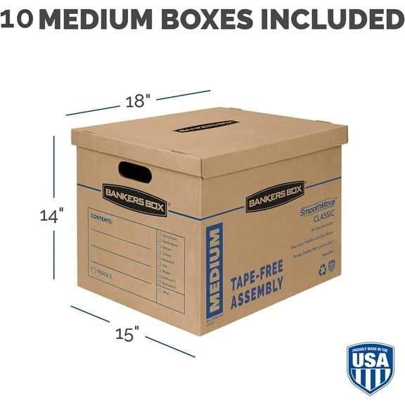Medium Classic Moving Box 10 Pack