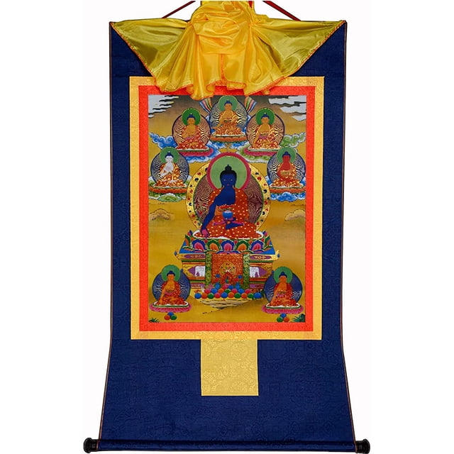 Gandhanra Tibetan Thangka Art,Bhaisajyaguru (Buda de la Medi Gandhanra Gandhanra