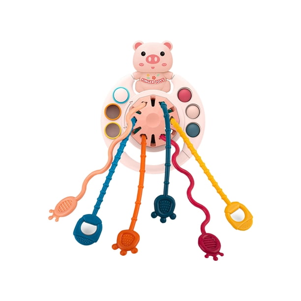 Juguetes Para Niño Rompecabezas divertido de animales para niños que tiran de los dedos, mastican y agarran, juguete educativo temprano. Juguetes Para Bebe 1 Año