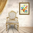 thumbnail image 3 of Loreth, Lanie 12x14 Gold Ornate Wood Framed with Double Matting Museum Art Print Titled - Colorful Circles, 3 of 4