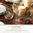 thumbnail image 2 of Spode Christmas Tree 19oz Stemless Wine Glasses, Set of 4 - Vintage-Inspired Holiday Drinkware with Cozy Seasonal Charm, Ideal for Mulled Wine at Festive Gatherings and Holiday Entertaining, 2 of 7