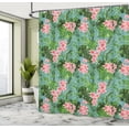 thumbnail image 4 of Ambesonne Luau Shower Curtain, Exotic Pastel Plumeria Pattern, 69"Wx70"L, Teal Green, 4 of 4