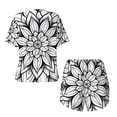 thumbnail image 5 of Lsque Mandala Floral Line Art Women's Short-Sleeved Pajama Set - 2 Piece Soft and Lightweight Sleepwear Set-Medium, 5 of 9