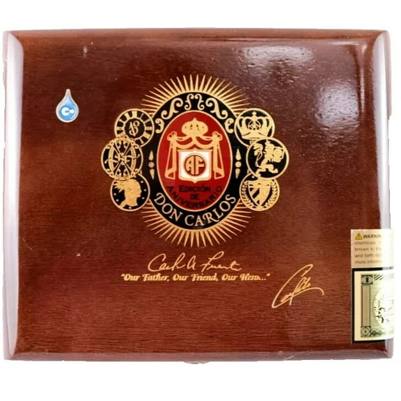 Arturo Fuente Don Carlos Reserva No. 2 Empty Wood Cigar Box 8.25" x 6.75" x 2.75