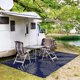 thumbnail image 5 of Alfombra exterior GENIMO, 152 x 244 cm, impermeable, reversible, azul y gris, 5 of 7