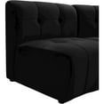 thumbnail image 6 of Meridian Furniture Limitless Black Velvet Modular 4 Piece Sectional, 6 of 14