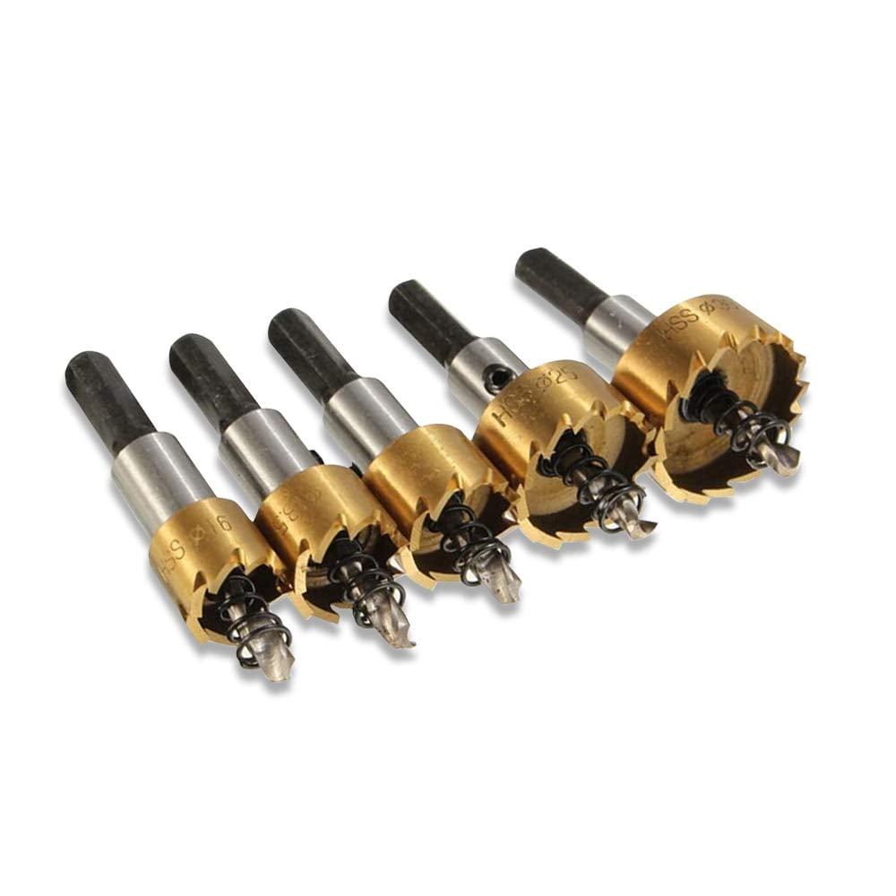 5Pc Hole Saw Tooth Kit HSS Steel Drill Bit Set Cutter Tool for Metal Wood Alloy