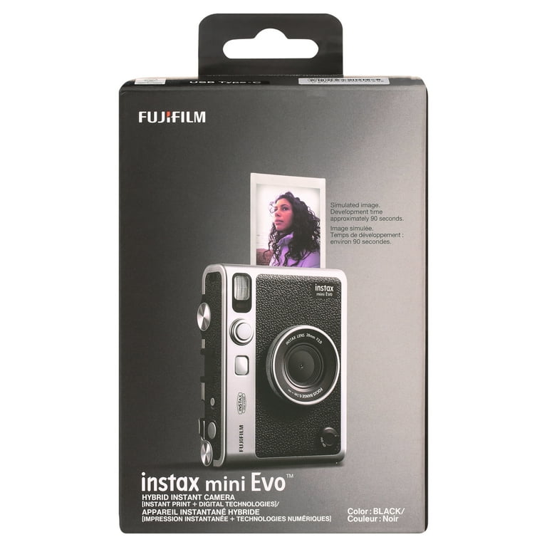 Fujifilm Instax Mini Evo Digital Camera - Black, Instant Fujifilm Instax Mini Evo Digital Camera - Black, Instant