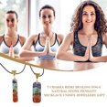 thumbnail image 3 of 7 Chakra Reiki Healing Yoga Natural Stone Pendant Necklace Unisex NEW L0L2, 3 of 9