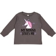 thumbnail image 3 of Inktastic My Nonna Loves Me Unicorn Girls Long Sleeve Toddler T-Shirt, 3 of 5