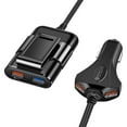 thumbnail image 2 of Binmer Blue Ray Fast Charging Car Charging, One Trailer Four Car Charger, 4USB Multifunctional QC3.0 With Cable Car Charging, 2 of 9