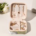 thumbnail image 6 of Cartoon Rabbit Travel Portable Square Jewelry Box with Necklace Organizer, Earring Organizer, and Display Case - Ideal for Rings, Earrings, Necklaces, Bracelets, and More, 6 of 6