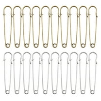 Deago 10 Pcs 3 Inch Safety Pins Large Heavy Duty Stainless Steel Safety Pins for Blankets, Skirts, Crafts, Kilts (Bronze)