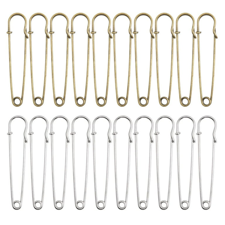 Deago 10 Pcs 3 Inch Safety Pins Large Heavy Duty Stainless Steel