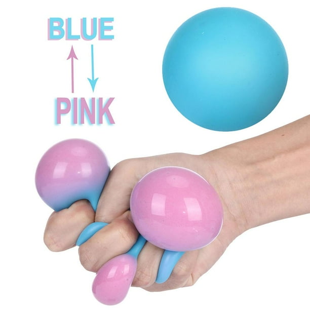 Juguetes de descompresión EVA portátil Suave Apretón de manos Hugo 6.5cm Azul Juguetes antiestrés Rainbow Ball