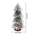 thumbnail image 3 of Mini Christmas Trees,Artificial Christmas Tree Bottle Brush Tree with Wooden Base,Snow-Covered Mini Xmas Tree Holiday Table Centerpiece,Lightweight Snowy Xmas Tree Decor for Mantel,Desk,Home, 3 of 4