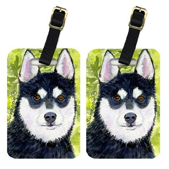 Pair of 2 Klee Kai Luggage Tags