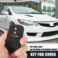 thumbnail image 2 of Car Key Fob Cover 5 Button Protective Case Silicone Black for Honda Accord Civic CR-V Pilot, 2 of 6