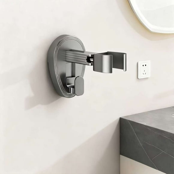 Soporte para Secador de Pelo, Base Giratoria con Ventosa, Organizador de Pared con Rotación de 360°, 14 x 10.5 x 6.9 cm para Peinado Sin Manos