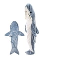 thumbnail image 1 of Manta de tiburón Ultra suave para niños y adultos, Sudadera con capucha, cálida, usable, aire acondicionado, chal, saco de dormir, pijamas de siesta, S-XXL Fivean unisex, 1 of 2