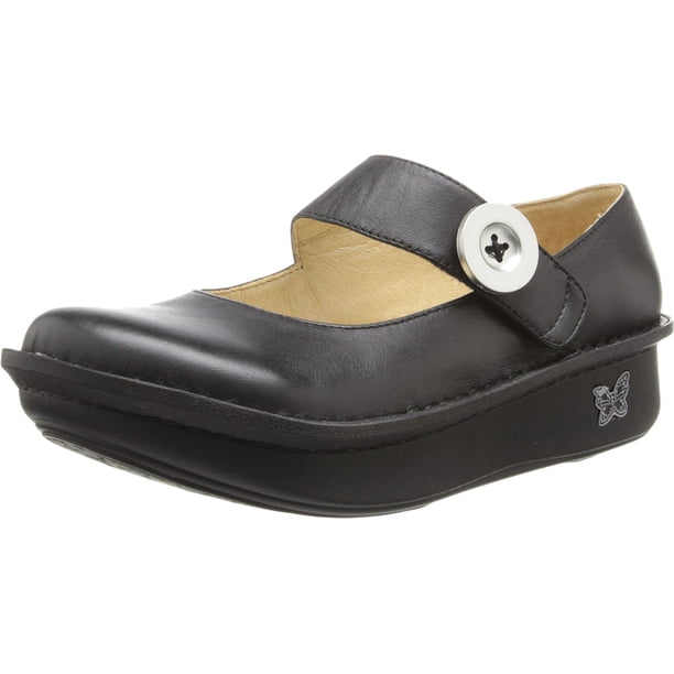 Zapato Mary Jane para Mujer Alegria Paloma Cuero Negro Talla 8M