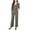 Oil Green, variant on Womens Petites Matte Jersey Belted Jumpsuit
