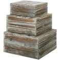 thumbnail image 6 of MyGift Torched Brown Wood Stackable Display Cake Stand, Dessert Box Riser, Set of 3, 6 of 6