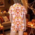 thumbnail image 5 of LIIPEE Girls Halloween Graphic Pajamas Short Sleeve Button Down Shirts And Shorts Pajama Sets Kids Holiday Sleepwear 1-14 Years, 5 of 6