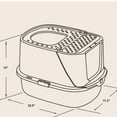 thumbnail image 4 of HANAMYA Flip-Top Jumbo Cat Litter Box with Scoop, Front Entry and Top Exit, White&Gray, 4 of 10