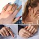 thumbnail image 2 of Anillos de puño de moda chapados en oro de 18 quilates para mujer, letra del alfabeto de la A a la Z, anillo de nudillo de tamaño variable, 2 of 5