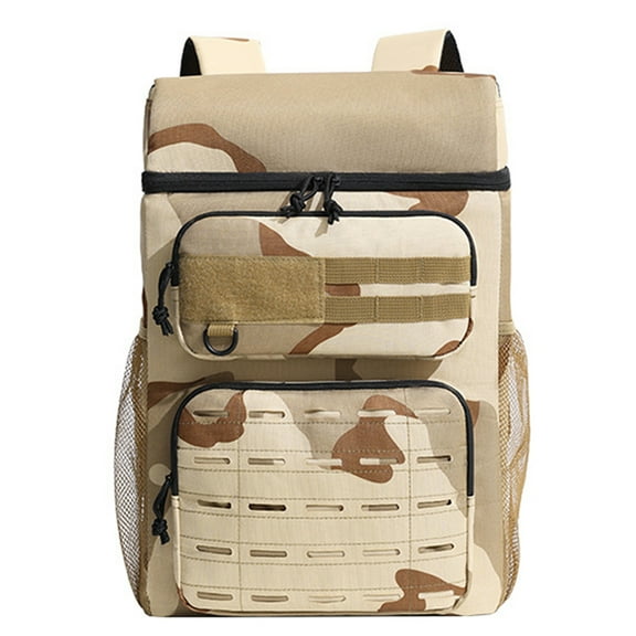 AUXDIQ 23L Insulated Cooler Backpack Leak-Proof Lunch Bag Insulated Picnic Backpack, Khaki