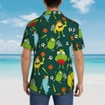 thumbnail image 6 of Xecao Sport Monster print Hawaiian shirt - a stylish short-sleeve button-down for men, perfect for casual beach and tropical outings., 6 of 9