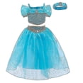 thumbnail image 2 of Disfraces de princesa Jasmine para niñas de 4 a 12 años, disfraces elegantes para niños, trajes de fiesta, Cosplay, 2 of 5
